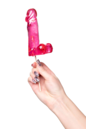 Розовый леденец Пенис Bubble Gum со вкусом бабл-гам - 4