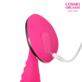 Розовый фигурный вибростимулятор для G-массажа - 16 см. - 4
