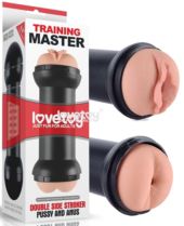 Телесный двусторонний мастурбатор Training Master Double Side Stroker Pussy and Anus - 1