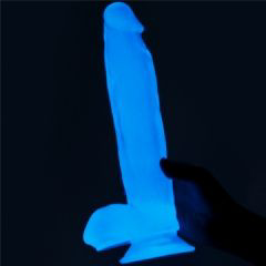 Прозрачный, светящийся в темноте фаллоимитатор Lumino Play Dildo - 21,5 см. - 1