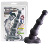 Чёрная втулка с наклоном EXHILARATOR ANAL PLUG - 15,2 см. - 0