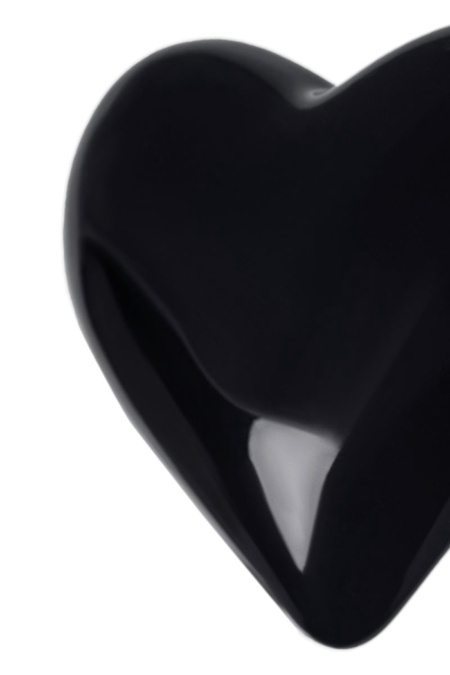 Черная фигурная анальная втулка - 9,8 см. - 7