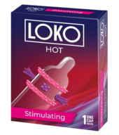Стимулирующая насадка на пенис LOKO HOT с возбуждающим эффектом - 0