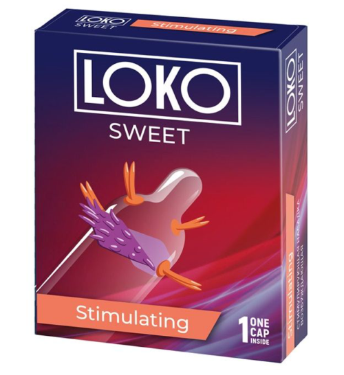Стимулирующая насадка на пенис LOKO SWEET с возбуждающим эффектом - 0