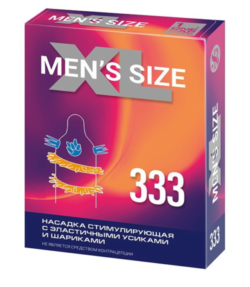 Стимулирующая насадка на пенис MEN SIZE 333 - 0