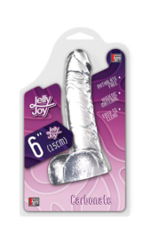 Прозрачный фаллоимитатор из желейного материала JELLY JOY CARBONATE CLEAR - 15,2 см. - 1