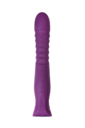 Фиолетовый гибкий вибратор Lupin с ребрышками - 22 см. - 2
