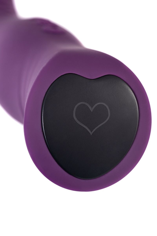 Фиолетовый гибкий вибратор Lupin с ребрышками - 22 см. - 11