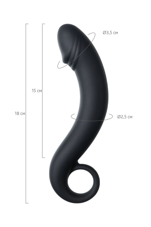 Черный анальный фаллоимитатор Dorado - 18 см. - 8