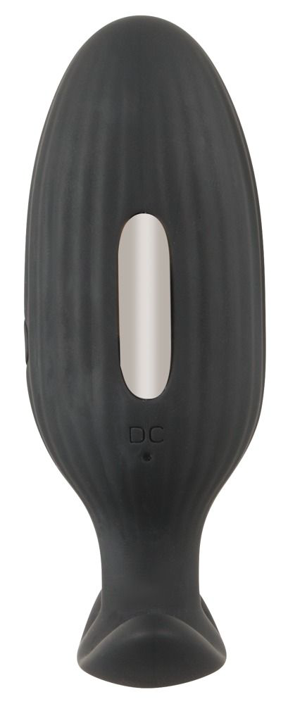 Черная анальная втулка с вибрацией и электростимуляцией Vibrating E-Stim Butt Plug - 9,2 см. - 2