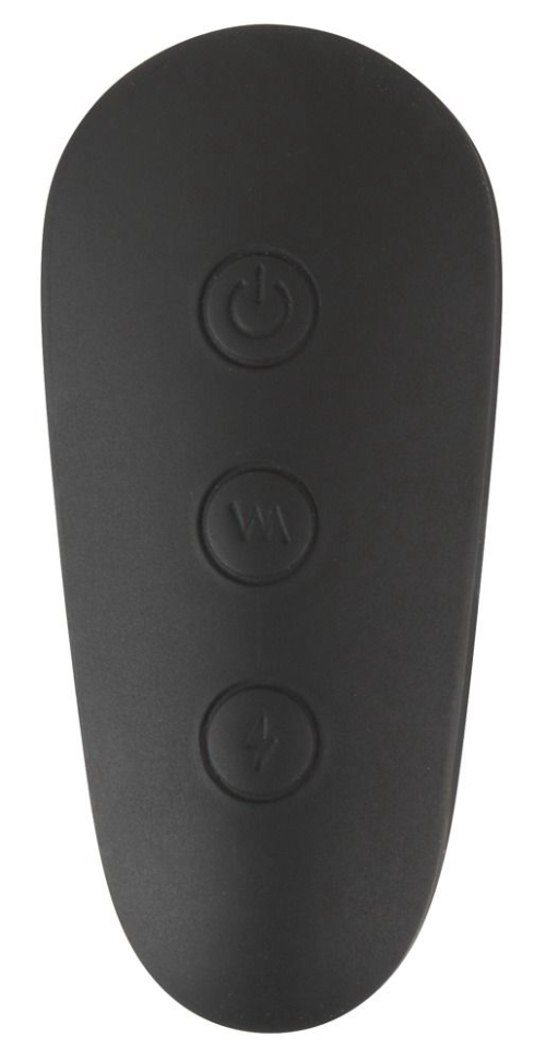 Черная анальная втулка с вибрацией и электростимуляцией Vibrating E-Stim Butt Plug - 9,2 см. - 3