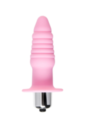 Розовая анальная вибровтулка Princess - 9 см. - 1