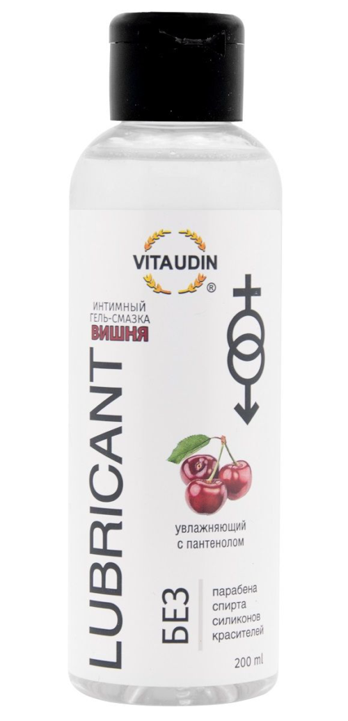 Интимный гель-смазка на водной основе VITA UDIN с ароматом вишни - 200 мл. - 0