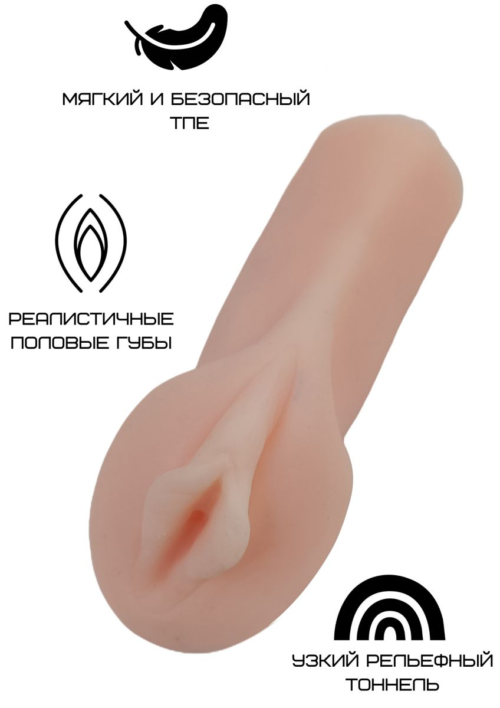 Реалистичный компактный мастурбатор-вагина - 1