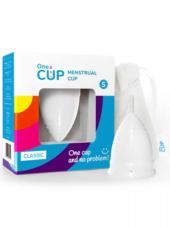 Белая менструальная чаша OneCUP Classic - размер S - 1