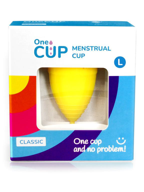 Желтая менструальная чаша OneCUP Classic - размер L - 4
