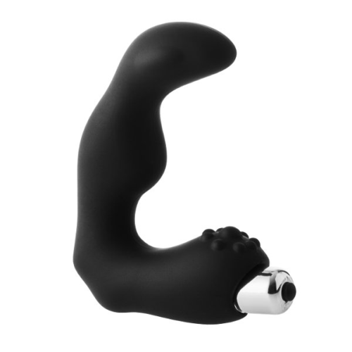 Черный вибромассажер простаты FantASStic Vibrating Prostate Massager - 11,3 см. - 2