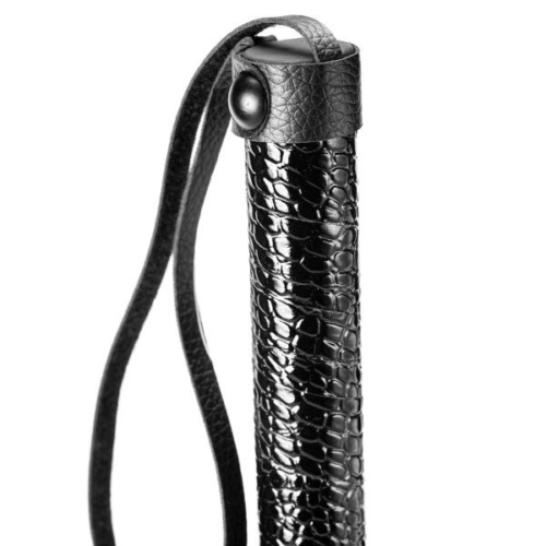 Черная мини-плеть Croco Whip - 38 см. - 3