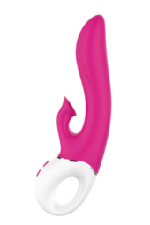 Розовый вибратор-кролик с вакуумной стимуляцией Air Pleasure - 22,5 см. - 2