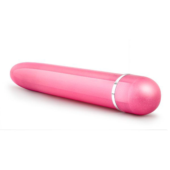 Розовый тонкий классический вибратор Slimline Vibe - 17,8 см. - 2