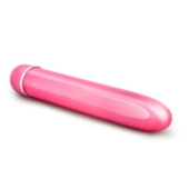 Розовый тонкий классический вибратор Slimline Vibe - 17,8 см. - 3