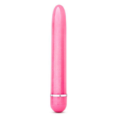 Розовый тонкий классический вибратор Slimline Vibe - 17,8 см. - 0