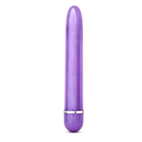 Фиолетовый тонкий классический вибратор Slimline Vibe - 17,8 см. - 0