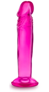 Розовый анальный фаллоимитатор Sweet N Small 6 Inch Dildo With Suction Cup - 16,5 см. - 0