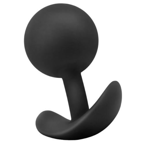 Черная анальная пробка Silicone Vibra Plug - 8,9 см. - 4