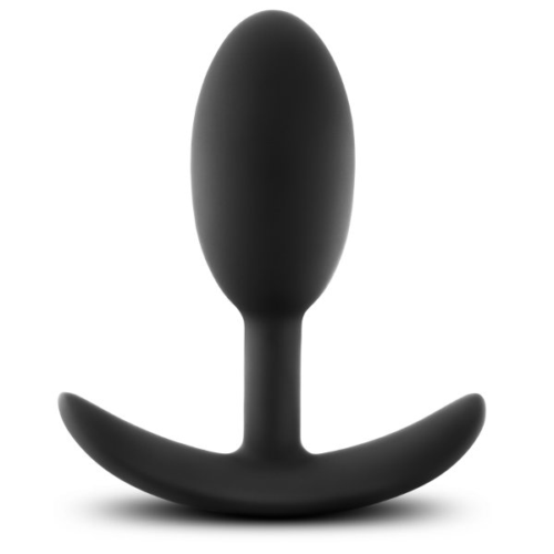 Черная анальная пробка Silicone Vibra Slim Plug Medium - 10,2 см. - 0
