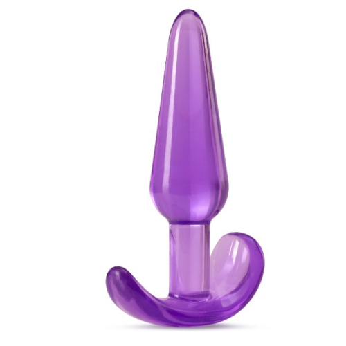 Фиолетовая анальная пробка в форме якоря Slim Anal Plug - 10,8 см. - 2