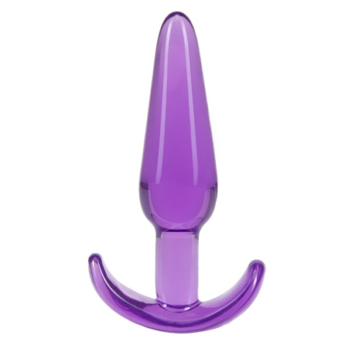 Фиолетовая анальная пробка в форме якоря Slim Anal Plug - 10,8 см. - 0
