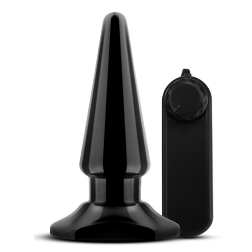 Черная анальная пробка с вибрацией Basic Vibrating Anal Pleaser - 10,2 см. - 2