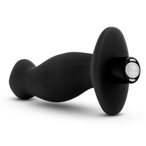 Черный анальный вибромассажёр Silicone Vibrating Prostate Massager 02 - 10,8 см. - 4