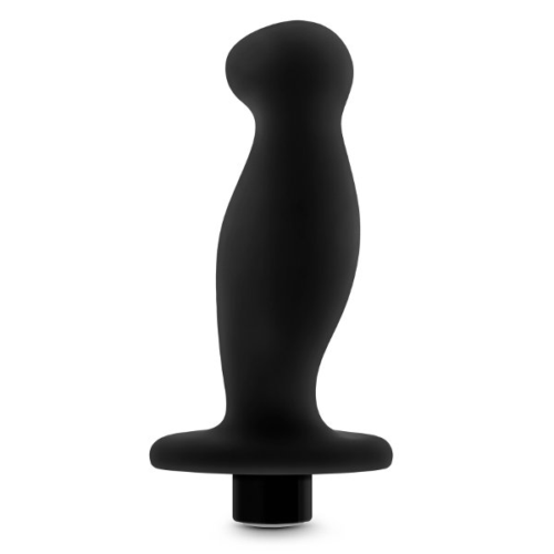 Черный анальный вибромассажёр Silicone Vibrating Prostate Massager 02 - 10,8 см. - 0