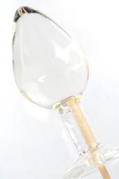 Прозрачный леденец в форме малой анальной пробки со вкусом пина колада - 1