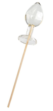 Прозрачный леденец в форме малой анальной пробки со вкусом пина колада - 2