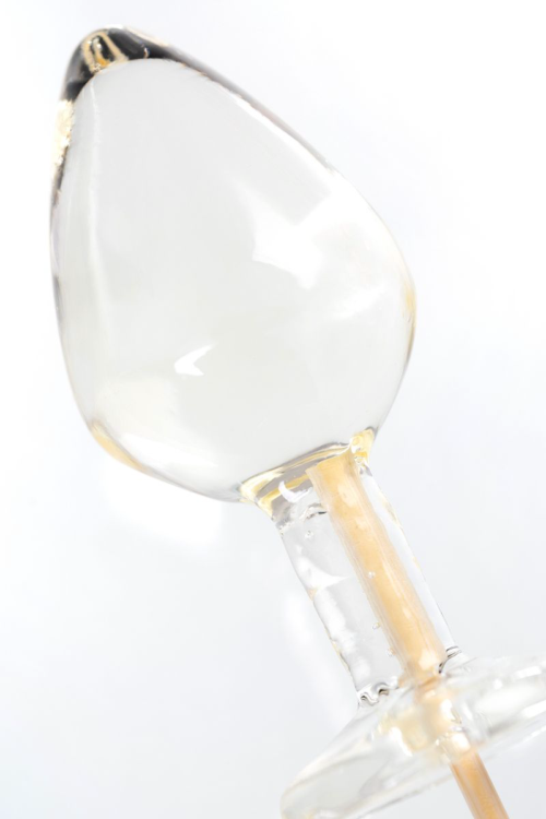 Прозрачный леденец в форме большой анальной пробки со вкусом пина колада - 1