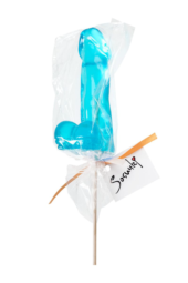 Голубой леденец в форме пениса со вкусом перечной мяты - 0