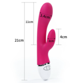 Розовый вибратор-кролик Dreamer Rechargeable Vibrator - 21 см. - 2