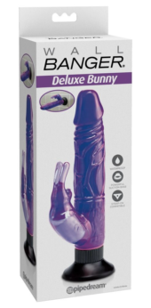 Фиолетовый вибратор-кролик с присоской Deluxe Bunny - 21 см. - 4