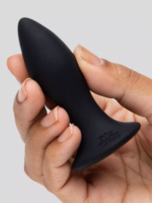 Черная анальная вибропробка Sensation Rechargeable Vibrating Butt Plug - 8,9 см. - 2