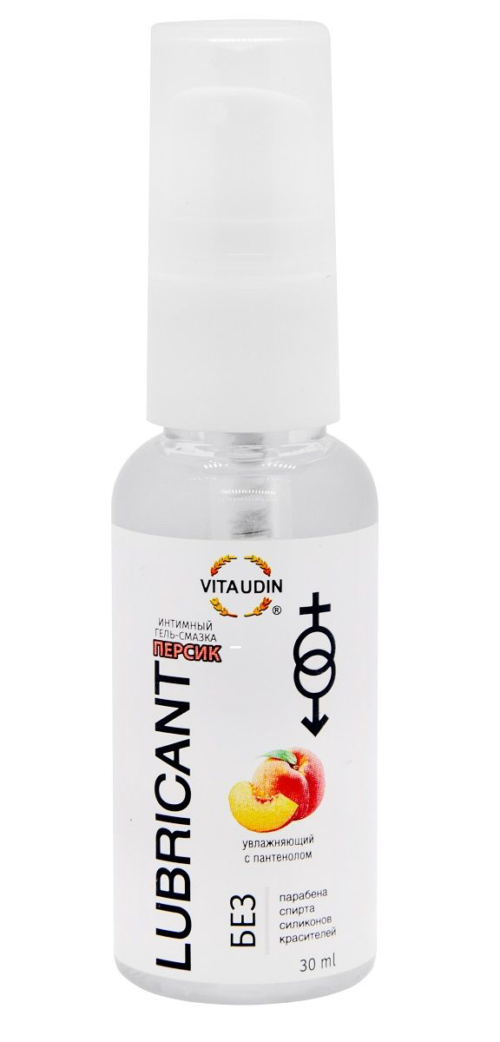 Интимный гель-смазка на водной основе VITA UDIN с ароматом персика - 30 мл. - 0