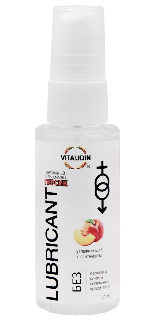 Интимный гель-смазка на водной основе VITA UDIN с ароматом персика - 50 мл. - 0