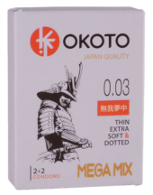 Набор из 4 презервативов OKOTO MegaMIX - 0