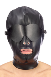 Маска-шлем с отверстием для рта и съемными шорами - 0
