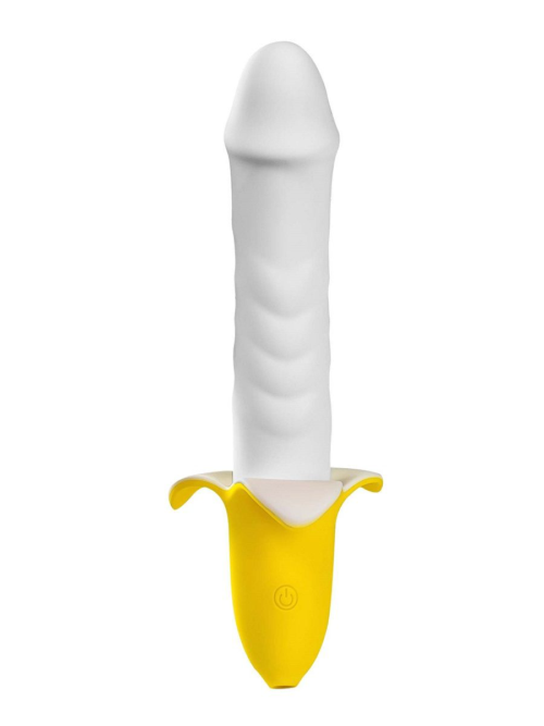 Мощный пульсатор в форме банана Banana Pulsator - 19,5 см. - 2