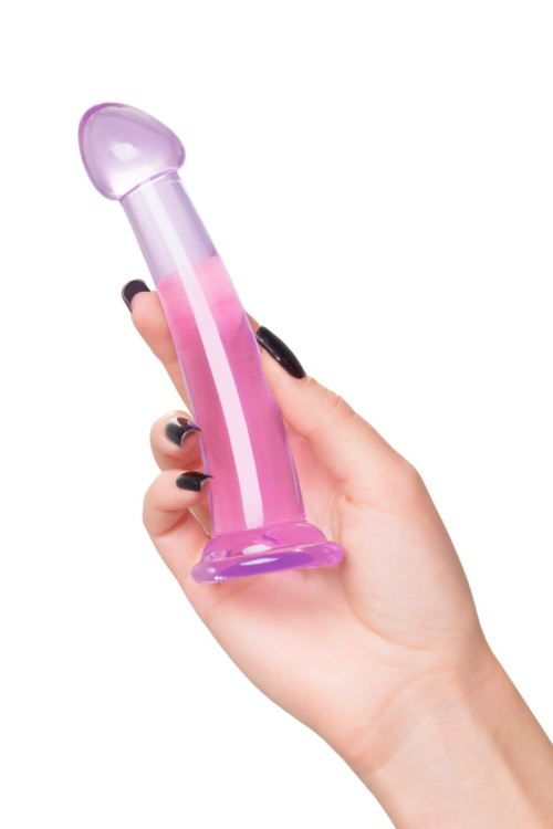 Фиолетовый фаллоимитатор Jelly Dildo S - 15,5 см. - 4