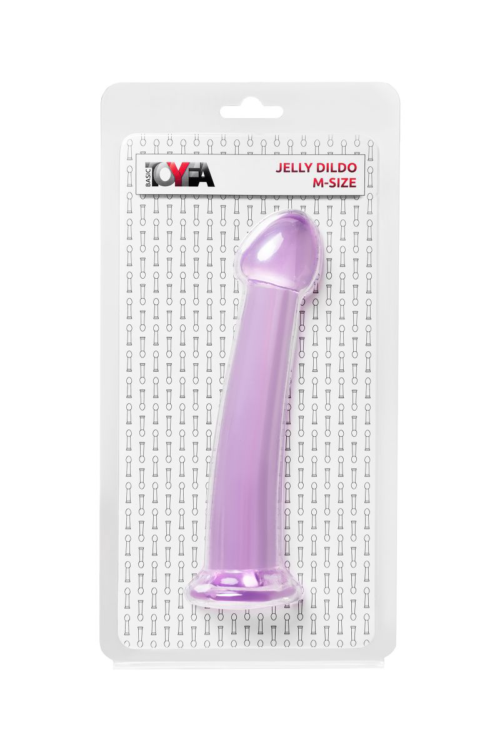 Фиолетовый фаллоимитатор Jelly Dildo M - 18 см. - 4
