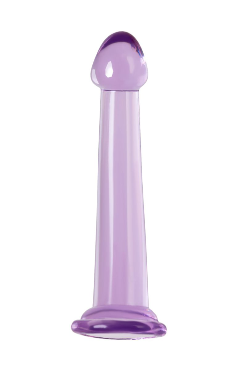 Фиолетовый фаллоимитатор Jelly Dildo M - 18 см. - 0